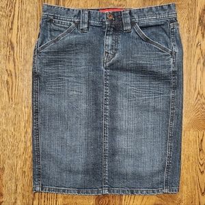 Express X2 Denim Laboratory Jean Skirt | Women's Size 0 | Blue